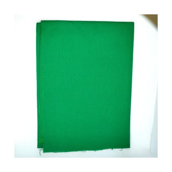 Toile aida à broder vert billard - 5,5 pts / cm - 40x45cm - coton - Photo n°1