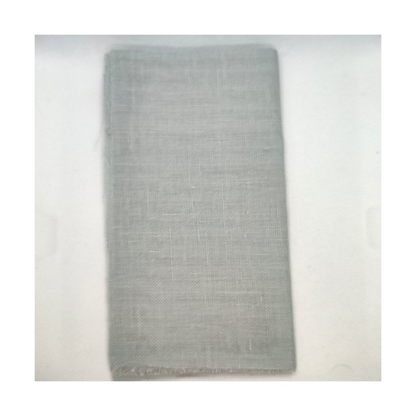 Toile de lin à broder 12 fils / cm – gris perle - 46x42cm - 100 % lin - Photo n°1