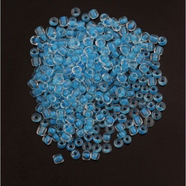 PS11846259  PAX 1 sachet d'environ 1000 Perles de rocaille en verre Bleu 3x2mm 25gr qui s'illumine d - Photo n°1