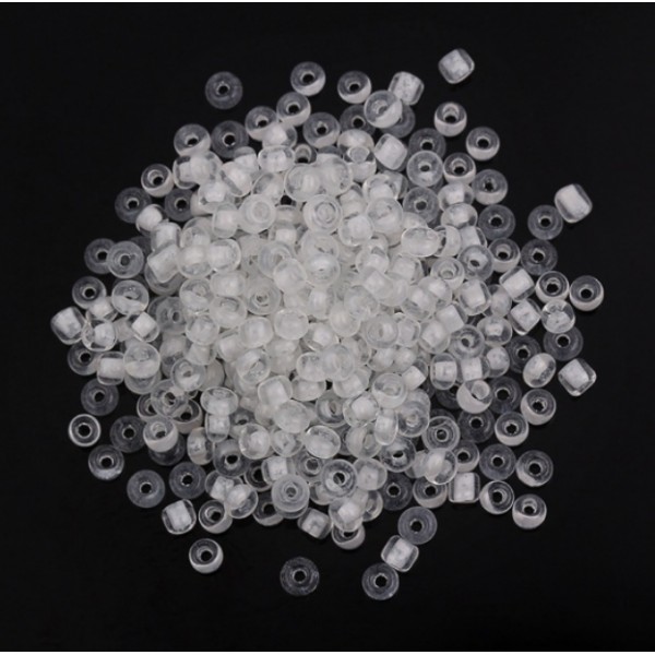 PS11846256  PAX 1 sachet d'environ 1000 Perles de rocaille en verre Blanc 3x2mm 25gr qui s'illumine - Photo n°1