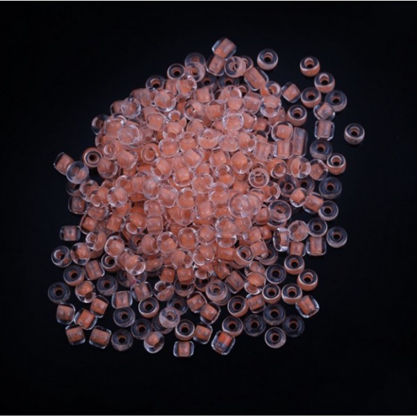 PS11846251  PAX 1 sachet d'environ 1000 Perles de rocaille en verre Rose saumon 3x2mm 25gr qui s'ill - Photo n°1