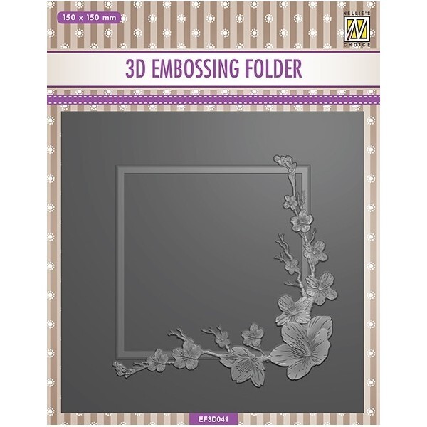 Embossing folder classeur de gaufrage 15 x 14,5 cm COIN FLEURI 041 - Photo n°1