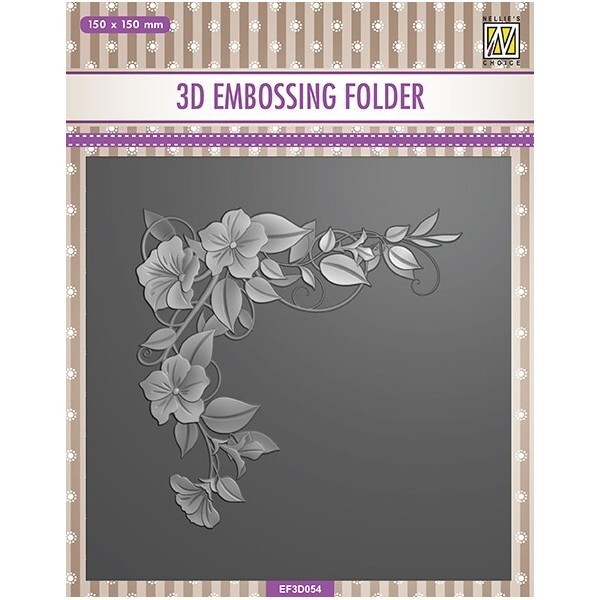 Embossing folder classeur de gaufrage 15 x 14,5 cm COIN DE FLEURS 054 - Photo n°1