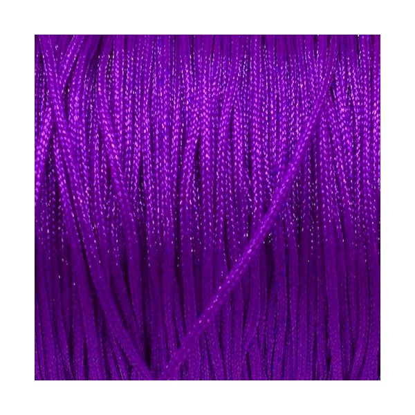 10m Fil De Jade Fin 0,5mm De Couleur Violet  Pour Bracelet Wrap, Shamballa Avec Perles Fines - Photo n°2