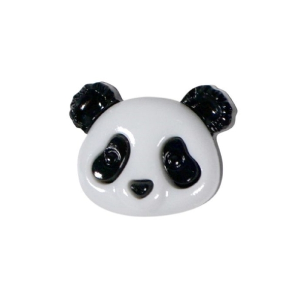 Bouton Tête de Panda à Queue 18mm Lot de 10 / Boutons de Couture - Photo n°1