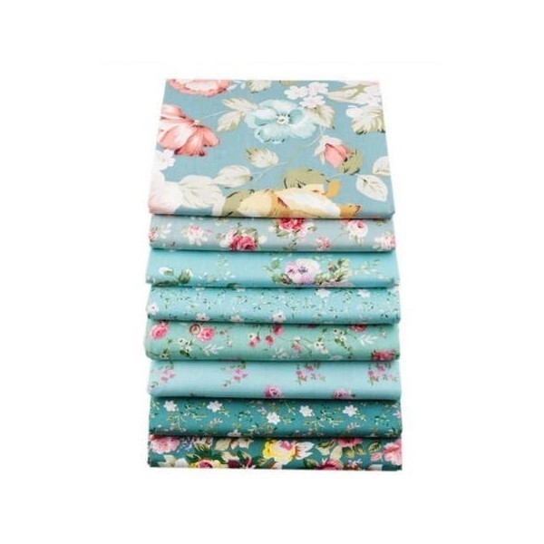 8 coupons tissu patchwork coton couture 20 x 25 cm FLEURI 251608 - Photo n°1