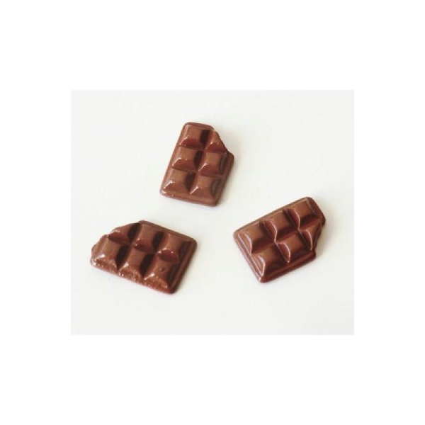 Cabochon Tablette Chocolat 10mm LAIT - Photo n°1