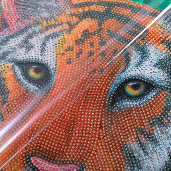 Kit Diamond Painting - Tableau Tigre - 30 x 30 cm - Photo n°5