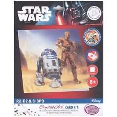 Kit Diamond Painting - Carte Star Wars R2D2 et C3PO - 18 x 18 cm