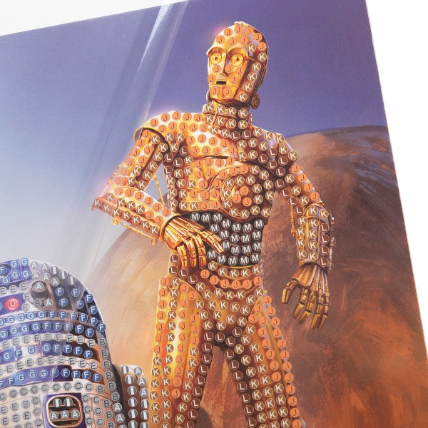 Kit Diamond Painting - Carte Star Wars R2D2 et C3PO - 18 x 18 cm - Photo n°5