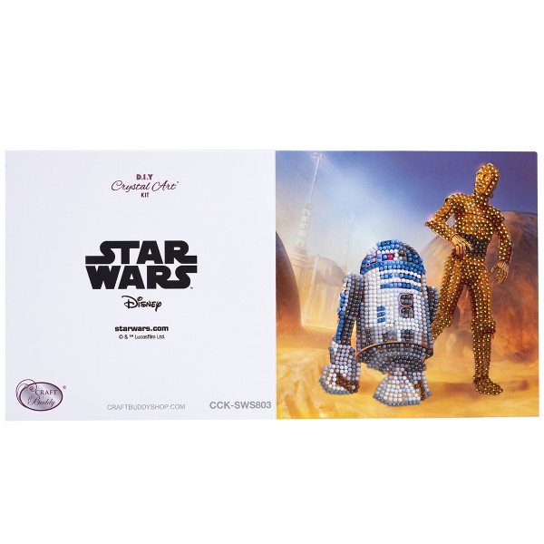 Kit Diamond Painting - Carte Star Wars R2D2 et C3PO - 18 x 18 cm - Photo n°6