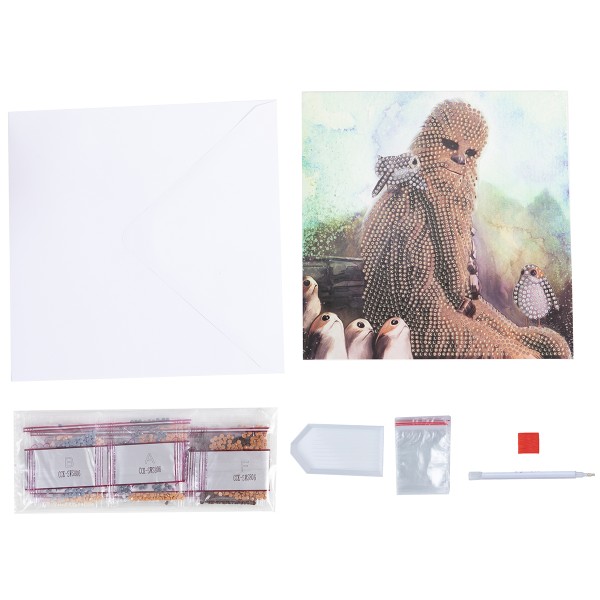 Kit Diamond Painting - Carte Star Wars Chewbacca - 18 x 18 cm - Photo n°3