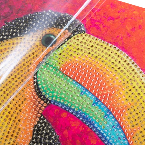 Kit Diamond Painting - Carte Toucan - 18 x 18 cm - Photo n°5