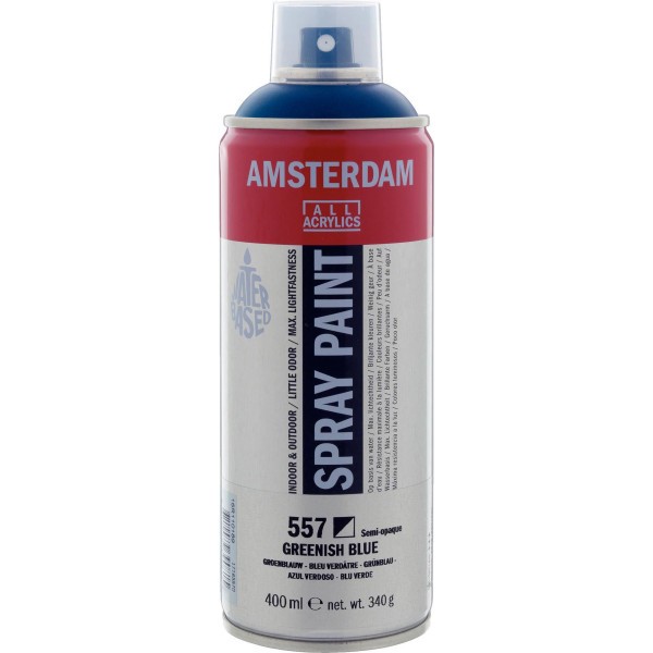 Bombe de peinture Amsterdam 400 ml bleu verdâtre - Photo n°1