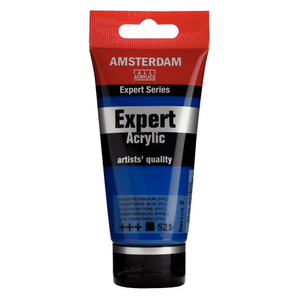 Tube de peinture acrylique - Bleu Indantrène 521 - Expert Acrylic - Amsterdam - Photo n°1