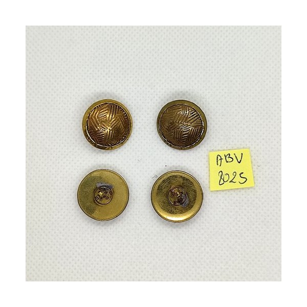 4 Boutons en métal doré - 18mm - ABV8025 - Photo n°1