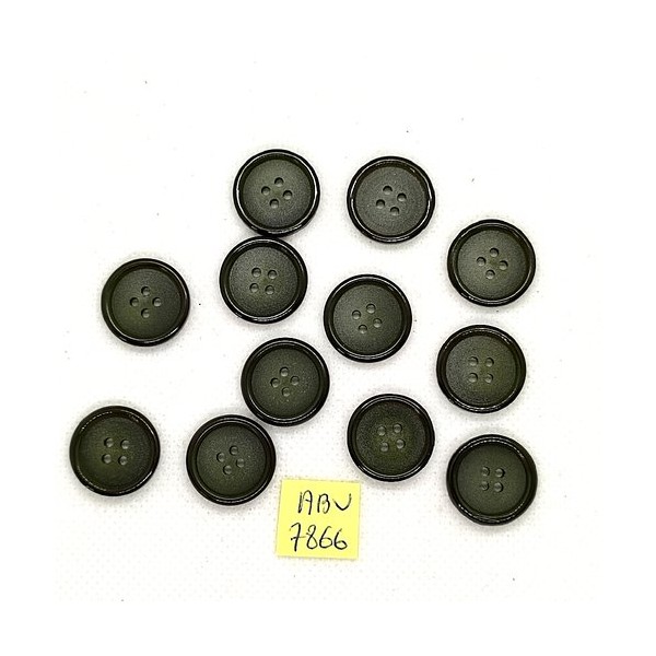 13 Boutons en résine vert - 18mm - ABV7866 - Photo n°1