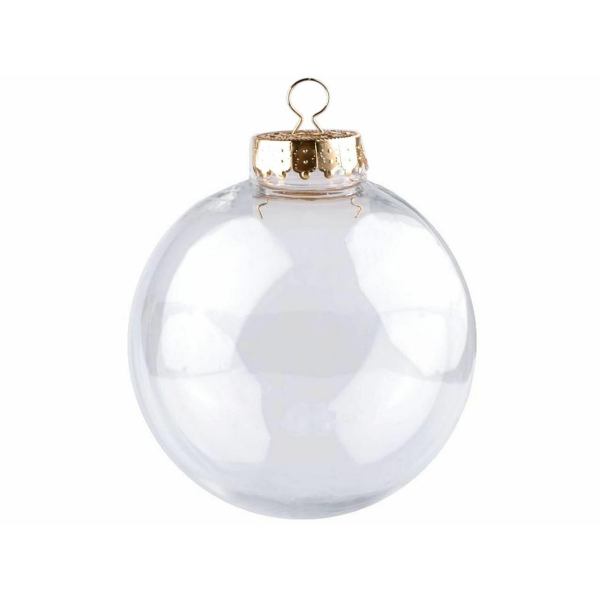 2pc ornement de boule de Noël d'or transparent pour décorer ø10 cm, boules, baubles et ornements sus - Photo n°2