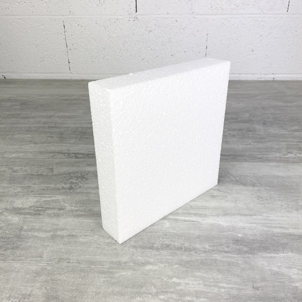 Socle Carré en polystyrène, 20x20 cm, haut. 4 cm, Dummy support Pavé en Styropor blanc densité pro - Photo n°4