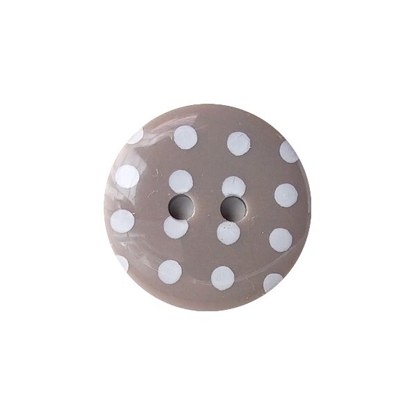 6 boutons ronds à pois en résine 1.8 cm couture décoration scrapbooking FICELLE - Photo n°1