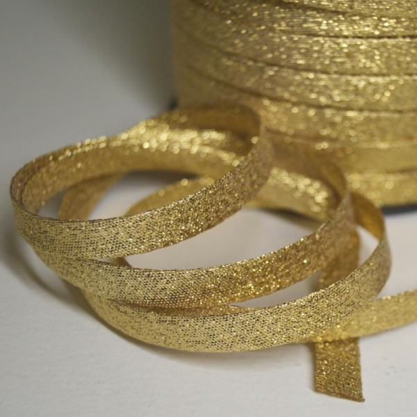 Biais lurex or, biais couture doré de belle qualité - monpatroncouture - Photo n°1