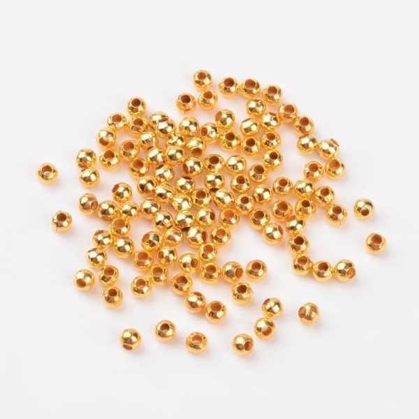 Perles métal 4 mm doré x 50 - Photo n°1
