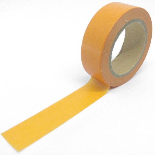 Washi tape uni 10mx15mm orange foncé - Photo n°1