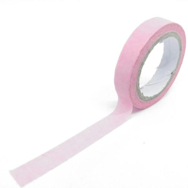 Washi tape slim uni 5mx7mm rose bonbon - Photo n°1