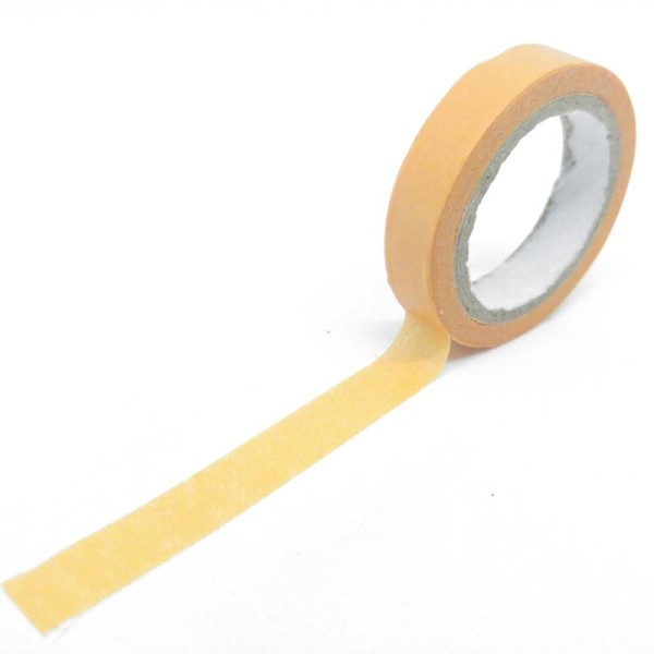 Washi tape slim uni 5mx7mm orange pâle - Photo n°1