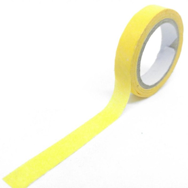 Washi tape slim uni 5mx7mm jaune orangé - Photo n°1
