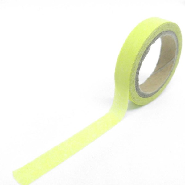 Washi tape slim uni 5mx7mm vert pâle - Photo n°1