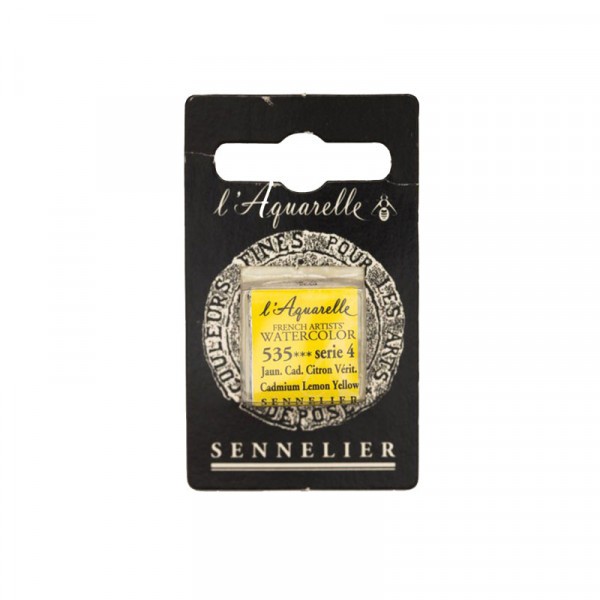 Aquarelle Extra-Fine 1/2 Godet Jaune Cad Citron Véritable Sennelier - Photo n°1