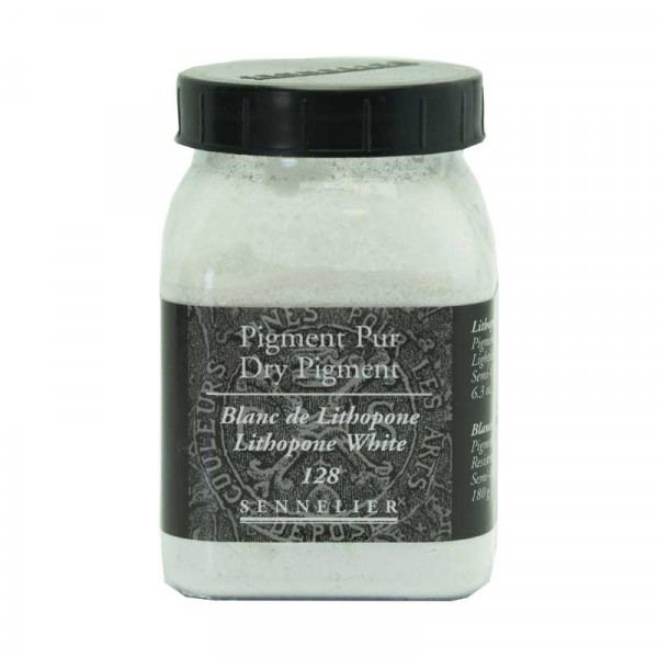 Pigment en poudre - Sennelier - Blanc Lithopone - Pot de 200 ml - Photo n°1