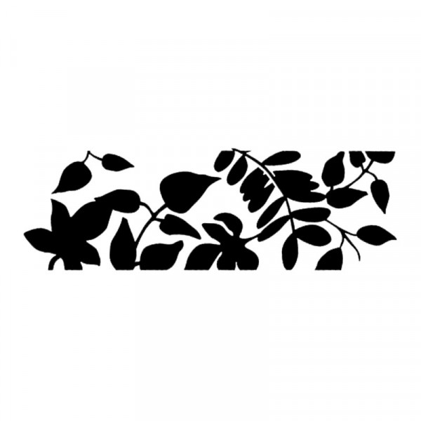Pochoir - Motif feuilles - Repositionnable - 35 x 15 cm - Peinture - Décoration - Photo n°1