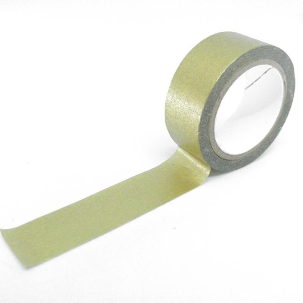 Washi tape métallique uni 5mx15mm doré - Photo n°1