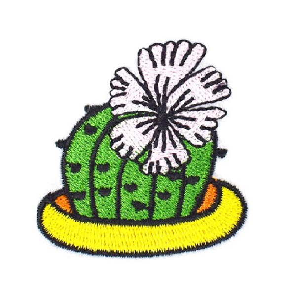 APPLIQUE TISSU THERMOCOLLANT : cactus 5*5cm (03) - Photo n°1
