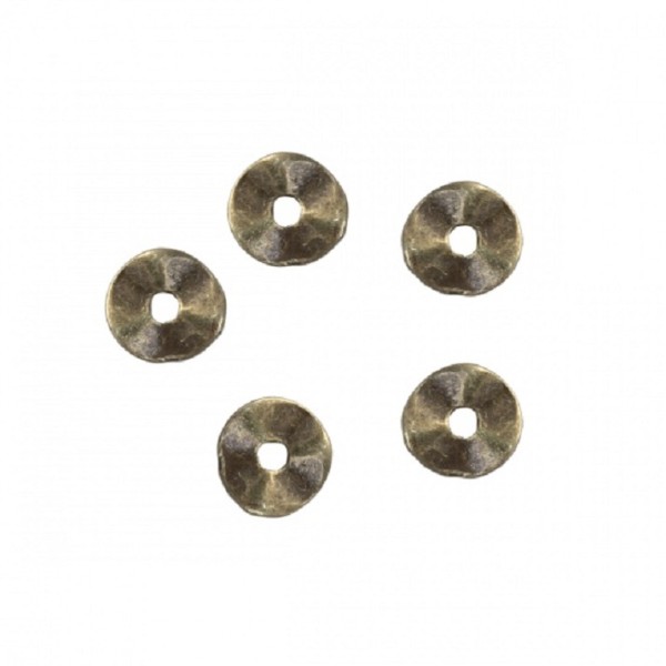 Perles intercalaire bronze ondulées 7 mm x 20 - Photo n°2
