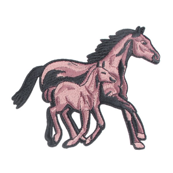 APPLIQUE TISSU THERMOCOLLANT : cheval 12*10cm (03) - Photo n°1