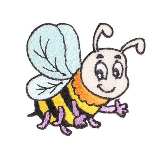 APPLIQUE TISSU THERMOCOLLANT : abeille 6*5cm (06) - Photo n°1