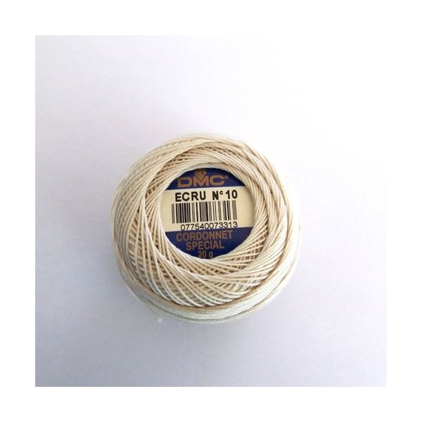 Fil coton pour crochet - cordonnet spécial- écru N°10 - DMC - AB1616 - Photo n°1