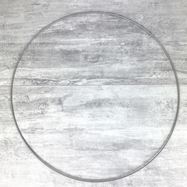 Lot de 2 Cercles métalliques gris acier, diam. 50 cm pour abat-jour, Anneaux argenté mat epoxy Attra - Photo n°3