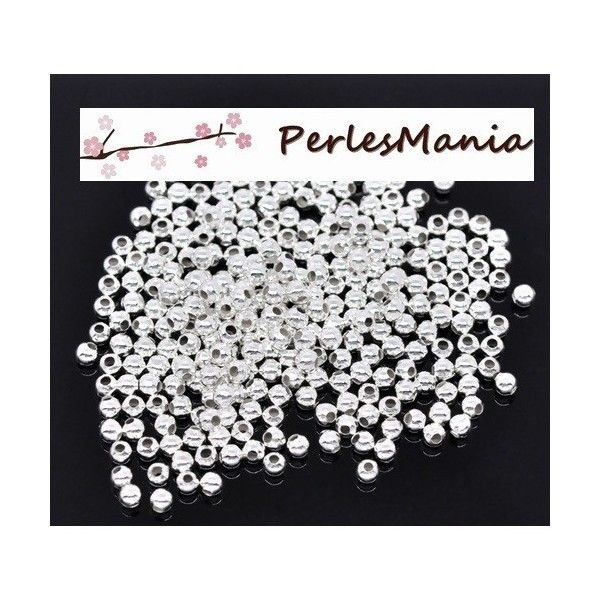 PS1116061H PAX 250 perles intercalaires passants 3mm métal finition ARGENT VIF - Photo n°1