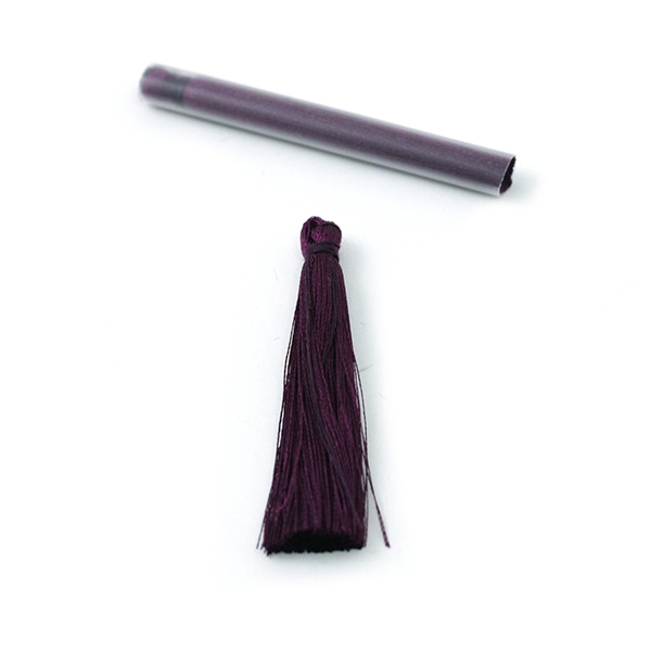 Pampille soie 65 mm violet - Photo n°1