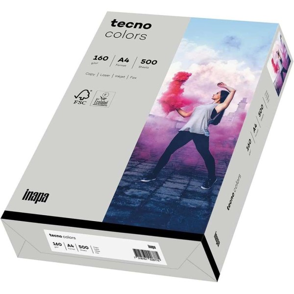TECNO - Papier multifonction colors, A4, 160  g/m² - Gris - Photo n°1