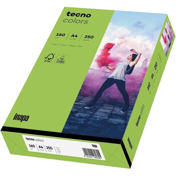 TECNO - Papier multifonction colors, A4, 160  g/m² - Vert - Photo n°1