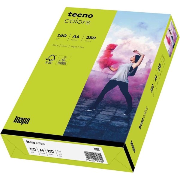 TECNO - Papier multifonction colors A4, 160  g/m² - Vert brillant - Photo n°1