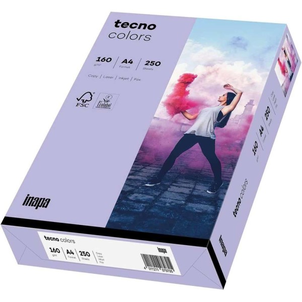 TECNO - Papier multifonction colors, A4, 160  g/m² - Violet - Photo n°1