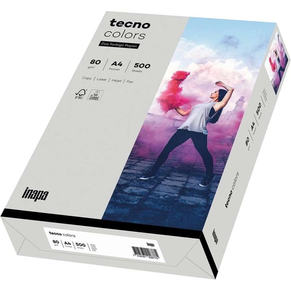 TECNO - Papier multifonction colors, A4, 80  g/m² - Gris - Photo n°1