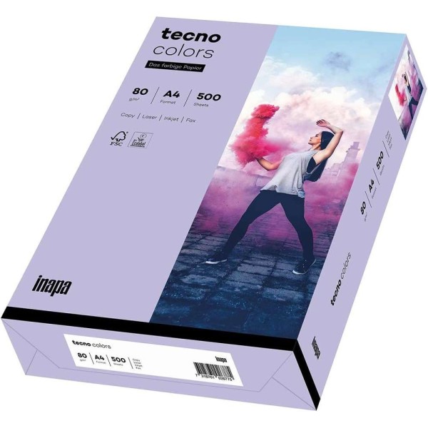 TECNO - Papier multifonction colors, A4, 80  g/m² - Violet - Photo n°1