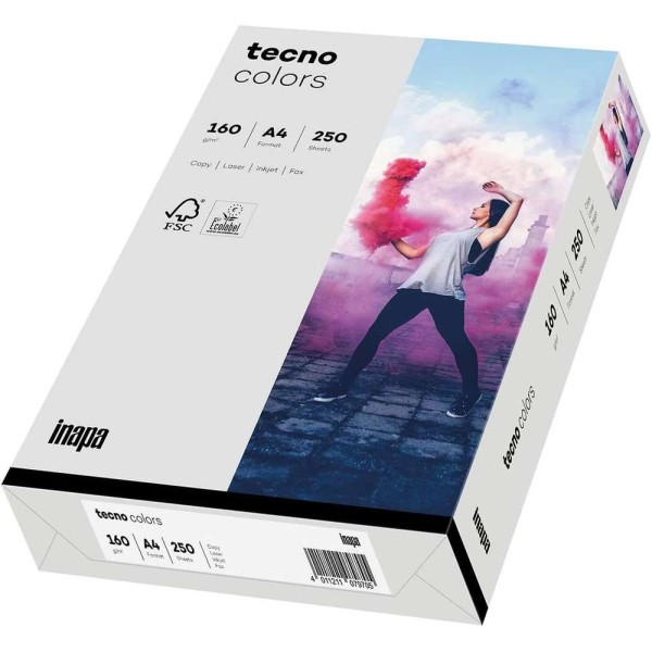 TECNO - Papier multifonction colors, A4, 160 g/m² - Gris clair - Photo n°0